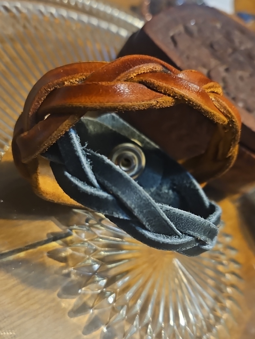 Hand Crafted Mystery Braid Genuine Leather Bracelet Snap Closure NEW CustomOrder